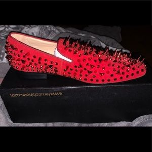 Ferucci Red Spiked Loafers